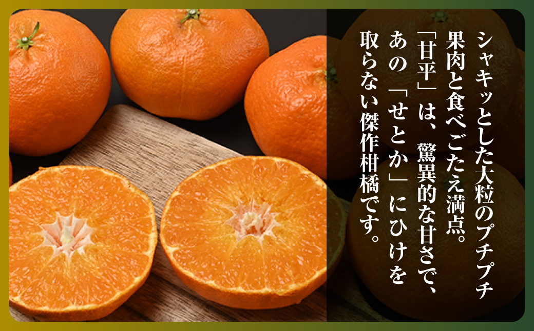【愛媛限定】驚きの甘さ!幻の柑橘《甘平》2kg(M〜3L玉混合)【D31-55】【1660047】 YWTAC044