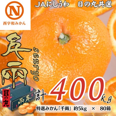 特選みかん「千兩」計400kg(約5kg×80箱)【H08-83】【1510462】