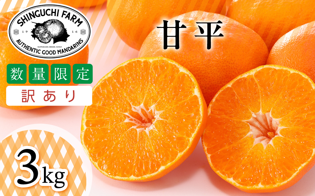 【数量限定】【訳あり】甘平 3kg【C70-165】【1710494】 YWTK164