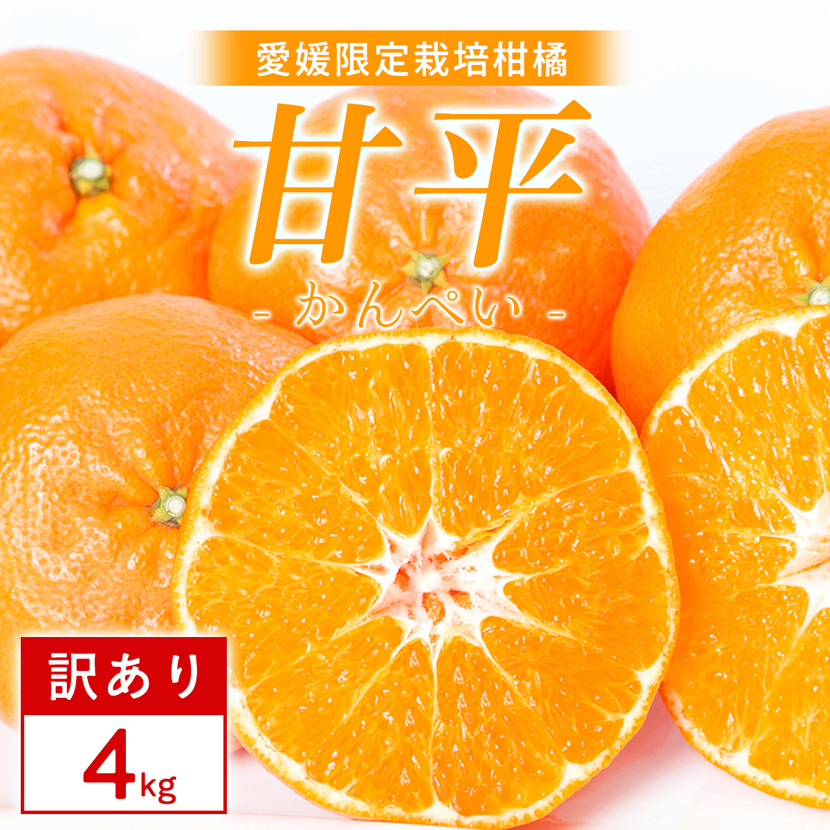 【先行受付】【訳あり】甘平 4kg 愛媛県 八幡浜市 西宇和地区 扁平で濃い味【E25-334】【1714526】 YWTAP275