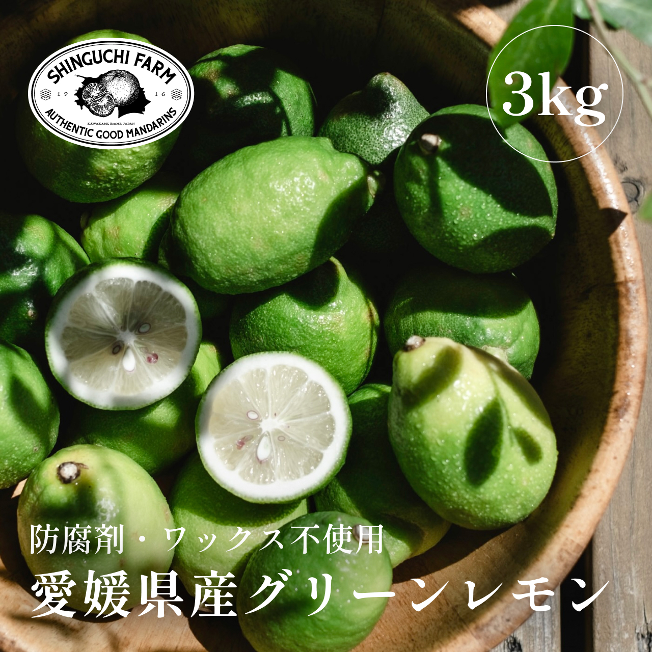 【先行受付】【皮ごと食べられる】瀬戸内グリーンレモン 3kg 防腐剤・ワックス不使用【C70-47】【1550650】 YWTK047