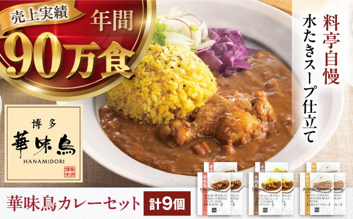 博多華味鳥　カレーセット9食入り 愛媛県大洲市/トリゼンフーズ株式会社 カレーレトルト カレー インスタントカレー はなみどり [AGDT007]