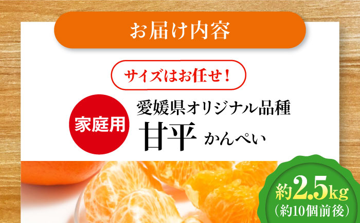 【先行予約】【2026年2月中旬から順次発送】甘平 約2.5kg 10個前後【ご家庭用】  愛媛県大洲市/西村農園 みかん ミカン えひめ かんぺい 柑橘 [AGDC004]