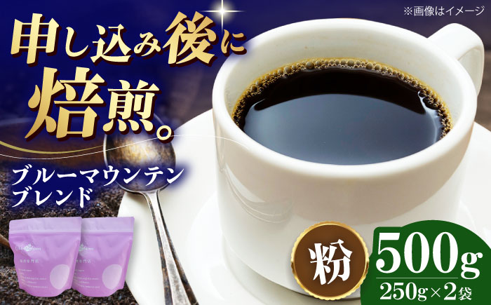 【コーヒー粉】ブルーマウンテンブレンド 500g （250g×2袋） 珈琲 コーヒー ドリップ ドリップ珈琲 飲料 愛媛県大洲市/株式会社日珈 [AGCU007-2]