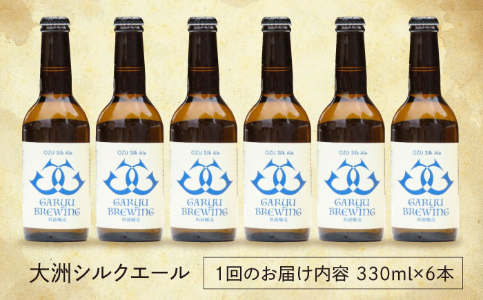 【年末限定】【全12回定期便】産地直送！ご当地ビール！臥龍クラフトビール（大洲シルクエール）計6本　愛媛県大洲市/株式会社　アライ [AGAY028]