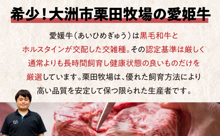 【冷凍】上質なサシと赤身のうまみ！希少な国産ブランド牛！【冷凍】愛姫牛ロース 焼肉用　550g　愛媛県大洲市/有限会社 木村屋精肉店 [AGCC003]牛肉料理 ステーキ 焼肉 ローストビーフ しゃぶしゃぶ すき焼き にく 牛鍋 晩ご飯 ビール 