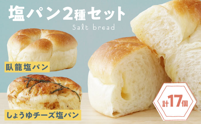 【冷凍】大洲の塩パン 2種 計17個セット 愛媛県大洲市/株式会社アライ 冷凍パン 菓子パン 食事パン 朝食 ベーカリー 冷凍 ぱん [AGAY057]