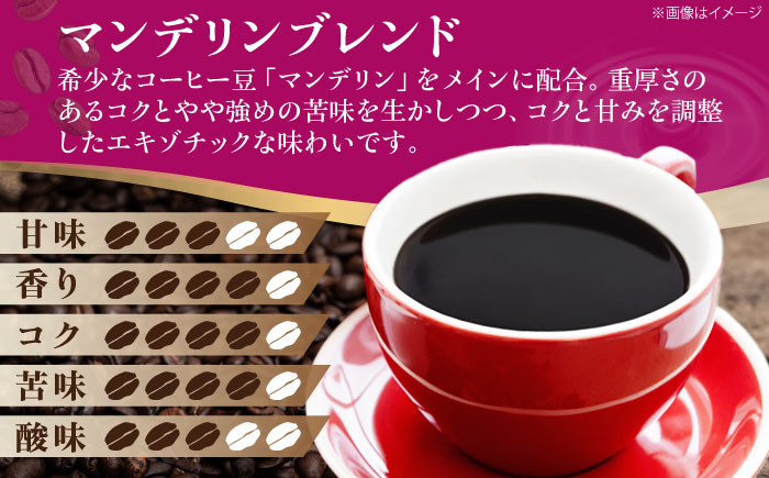 コーヒー豆 マンデリンブレンド 500g （250g×2袋） 珈琲 コーヒー豆 コーヒー粉 コーヒー ドリップ ドリップ珈琲 飲料 愛媛県大洲市/株式会社日珈 [AGCU011]