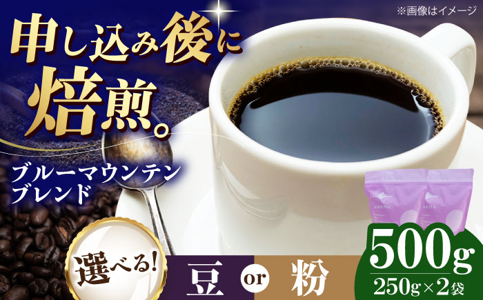 コーヒー豆 ブルーマウンテンブレンド 500g （250g×2袋） 珈琲 コーヒー豆 コーヒー粉 コーヒー ドリップ ドリップ珈琲 飲料 愛媛県大洲市/株式会社日珈 [AGCU007] お正月 クリスマス