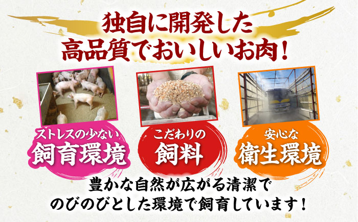 【全6回定期便】【冷凍】【4Xポーク】 豚肉 しょうが焼き用スライスセット 610g（ロース170g、肩ロース190g、もも250g）　豚肉 スライス 小分け 肉 ぶたにく  愛媛県大洲市/株式会社SL Creations [AGCY008] お正月 クリスマス