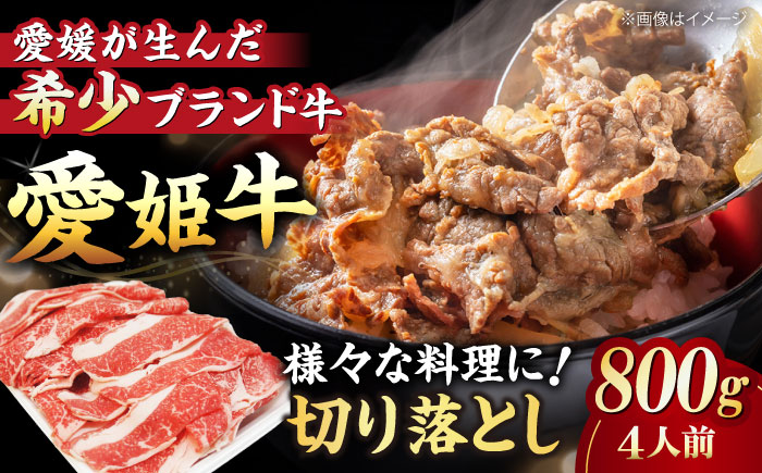 【冷凍】切り落としだから使いやすい！国産ブランド牛！愛姫牛切り落とし 800g （4人前）牛肉 ステーキ お肉 国産 焼肉 切り落とし 送料無料 お取り寄せ 愛媛県大洲市/有限会社 木村屋精肉店 [AGCC030]