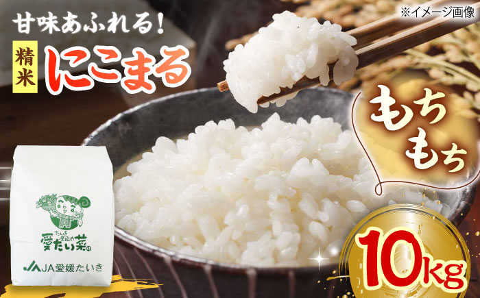 【11月中旬から順次発送】自然の甘味際立つ安心安全の味！にこまる（精米）10kg　おこめ お米 ご飯 ごはん ブランド米　愛媛県大洲市/たいき産直市愛たい菜 [AGAP006]