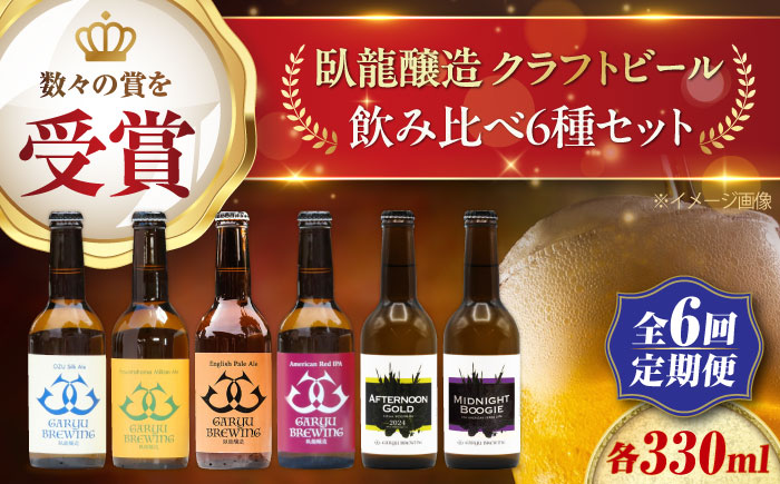 クラフトビール【全6回定期便】飲み比べ6種セット 計6本　愛媛県大洲市/株式会社　アライ [AGAY067]