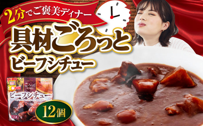 San felice ビーフシチュー×12パック　愛媛県大洲市/一般社団法人キタ・マネジメント（大洲まちの駅あさもや）ビーフシチュー 常温 洋食 簡単調理 煮込み料理 備蓄食材 [AGCP822]