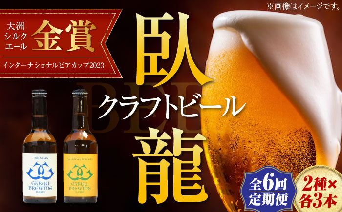 【年末限定】【全6回定期便】産地直送！ご当地ビール！臥龍クラフトビール（愛媛県南予Ver.）2種計6本セット　愛媛県大洲市/株式会社　アライ [AGAY021]