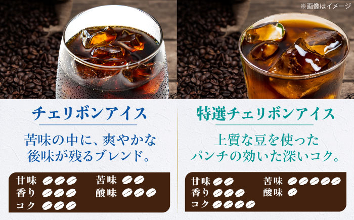 コーヒー豆 アイスコーヒー用 2種セット（チェリボンアイス250g・特選チェリボンアイス250g） 珈琲 コーヒー豆 コーヒー粉 コーヒー ドリップ ドリップ珈琲 飲料 愛媛県大洲市/株式会社日珈 [AGCU024]