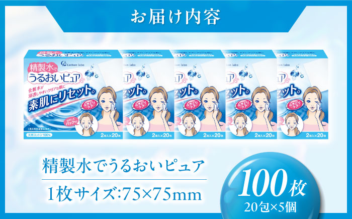 精製水でうるおいピュア 20包×5個（100包） 愛媛県大洲市/三和製作所 [AGEH002]