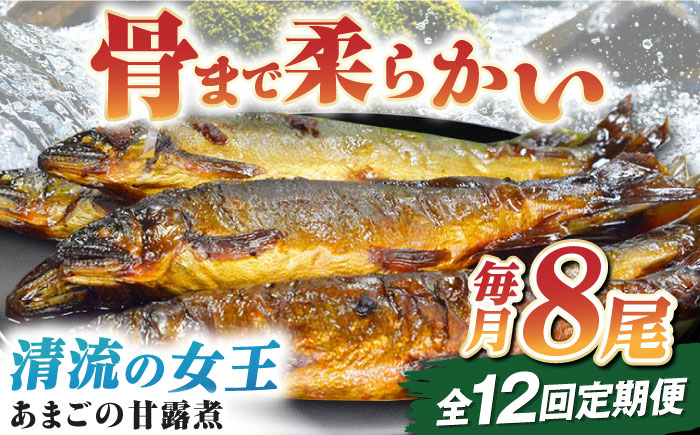 【全12回定期便】これぞ贅沢！美味しさをまるごと閉じ込めた「あまごの甘露煮」８尾　愛媛県大洲市/大洲市物産協会 [AGBM079]