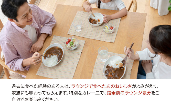 【全3回定期便】ラウンジカレー皿1枚セット＆JAL特製オリジナルビーフカレー11食セット【冷凍】 愛媛県大洲市/株式会社JALUX加工食品部 カレー カレーライス ファーストクラス サクララウンジ レトルト [AGCI010]