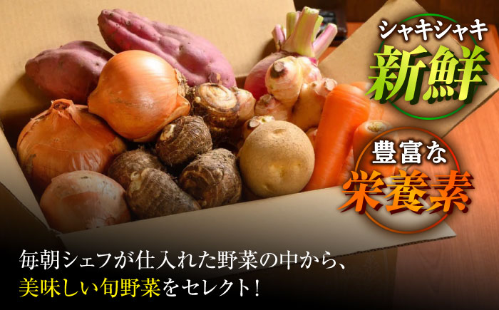 【全6回定期便】 【シェフの目線】　根菜×葉野菜 6から7種　単身・二人暮らし用セット　愛媛県大洲市/有限会社ヒロファミリーフーズ 野菜 果物 やさい 少量セット 食べきり [AGBX053]