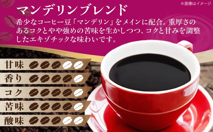 【コーヒー豆】 マンデリンブレンド 500g （250g×2袋） 珈琲 コーヒー豆 コーヒー ドリップ ドリップ珈琲 飲料 愛媛県大洲市/株式会社日珈 [AGCU011-1]