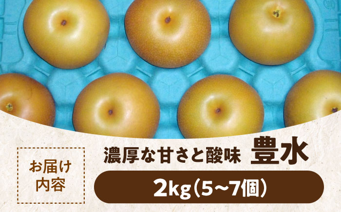 【先行予約】【9月上旬から順次発送】みずみずしくてジューシー！ 特選 豊水 梨2kg（5個から7個入り）　梨 なし ナシ 果物 フルーツ 愛媛県大洲市/幸野観光なし園［AGBD005］梨 果物 秋の味覚 フルーツ ナシ なし 美味しい おやつ おうちごはん かおり 朝ごはん 大好物 サラダ 晩ごはん ヨーグルト デザート 手作りスイーツ 手作りお菓子 料理 隠し味