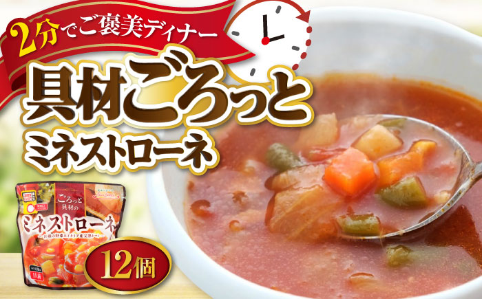 San felice　ミネストローネ×12パック　愛媛県大洲市/一般社団法人キタ・マネジメント（大洲まちの駅あさもや）スープ 常温 洋食 簡単調理 煮込み料理 備蓄食材 [AGCP824]