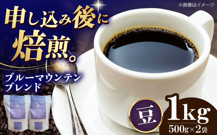 【コーヒー豆】 ブルーマウンテンブレンド 1kg （500g×2袋） 珈琲 コーヒー豆 コーヒー ドリップ ドリップ珈琲 飲料 愛媛県大洲市/株式会社日珈 [AGCU008-1]