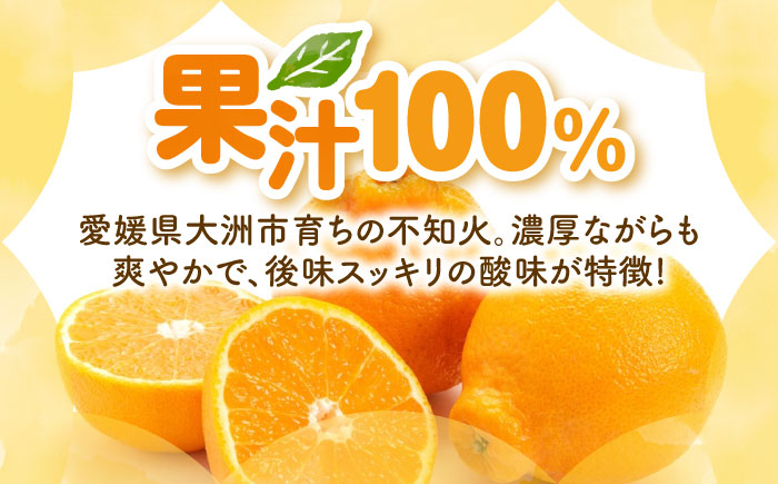 果実そのままの味わい！不知火100％ジュース 720ml×4本　愛媛県大洲市/玉川農園 [AGBC001]みかん オレンジ フルーツ ミカン 果物 かき氷 みかんジュース 愛媛みかん こたつ みきゃん スムージー デザート おやつ ヨーグルト 調味料 ドレッシング 隠し味 料理