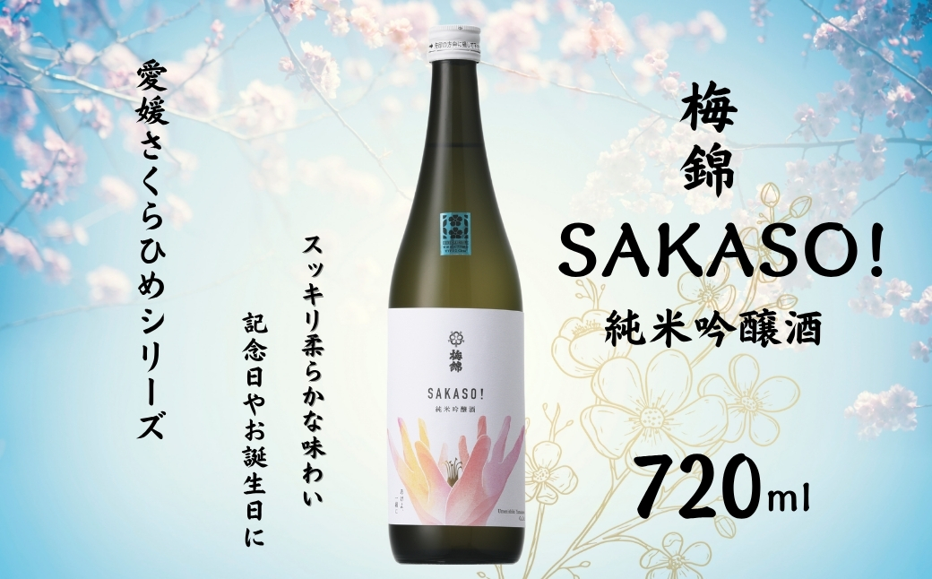 地酒 日本酒 梅錦 SAKASO！ 純米吟醸酒 愛媛 さくらひめシリーズ 1本 TYPE-2｜B271