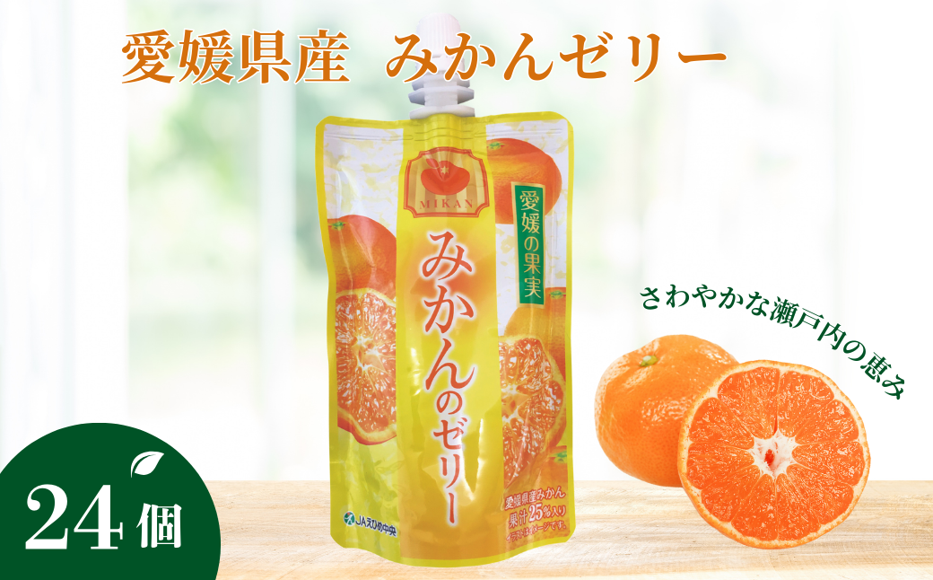ゼリー飲料 ゼリー 飲むゼリー みかん 150g×6個×4箱 JAえひめ 愛媛の果実みかんのゼリー (E-6) ｜ B365