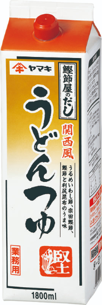 うどんつゆ 業務用 大容量 1.8L 2本 ヤマキ Ｒ関西風うどんつゆ1.8L 紙パック 国産｜B283