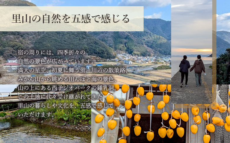 ＜築160年の古民家民宿シュエ(1名様1泊宿泊券)食事付きプラン(夕食朝食)＞体験なし 宿泊 農家民宿 泊まりのみ 利用券 旅行 トラベル 一泊 自然 里山 海の近く 歴史 文化体験 周辺観光 愛媛県 西予市