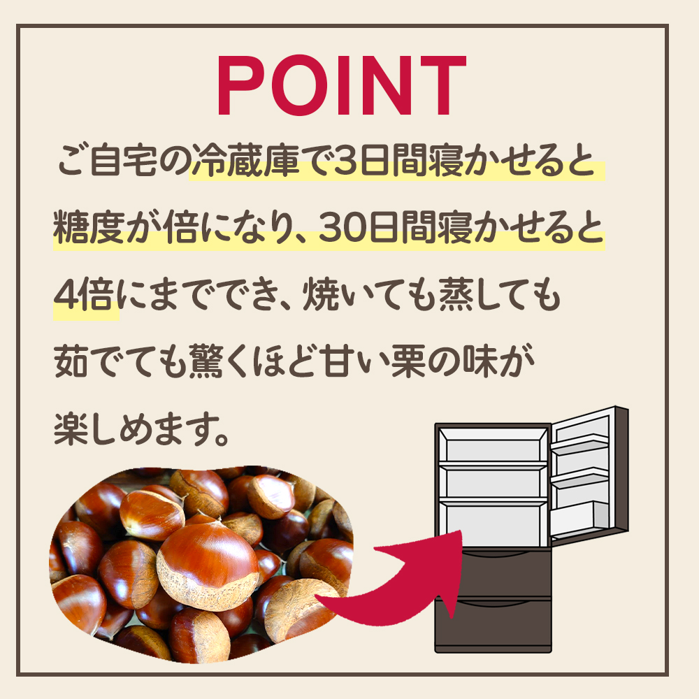 ＜とっても大きい！プレミア生栗 4Lサイズ（約1kg）＞甘い 栗 マロン 和栗 秋 味覚 産地直送 愛媛県 西予市