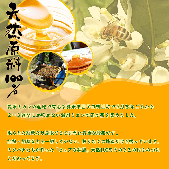 みかん蜂蜜「ジオハニー」170g×３瓶（化粧箱入り）