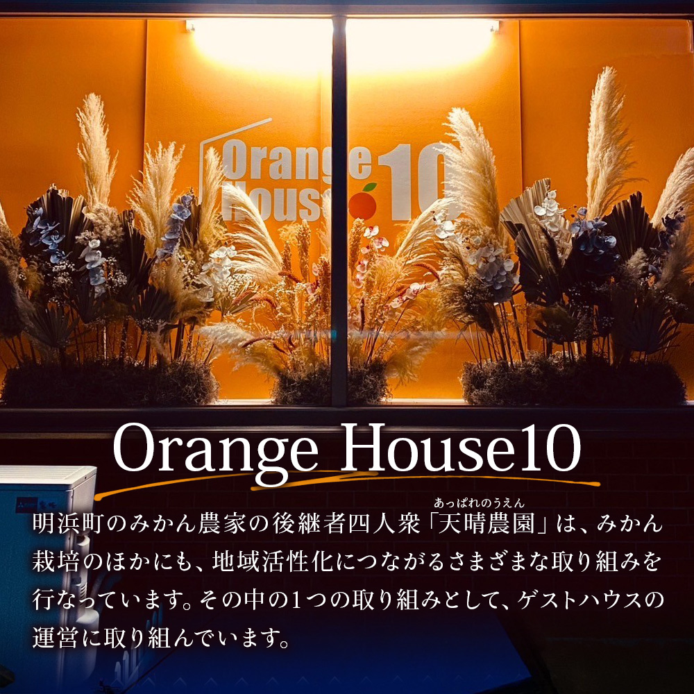 ＜Orange House10 宿泊券（1名様）＞ ゲストハウス 古民家 宿 泊まり 利用券 旅行 トラベル 1泊 リラックス リノベーション 愛媛県 西予市