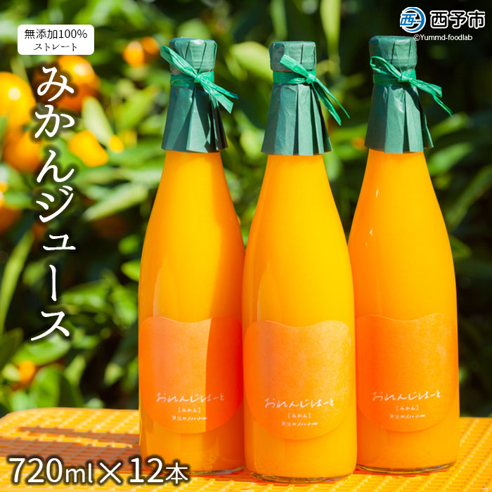 おれんじはーと（みかんジュース）720ml×12本セット