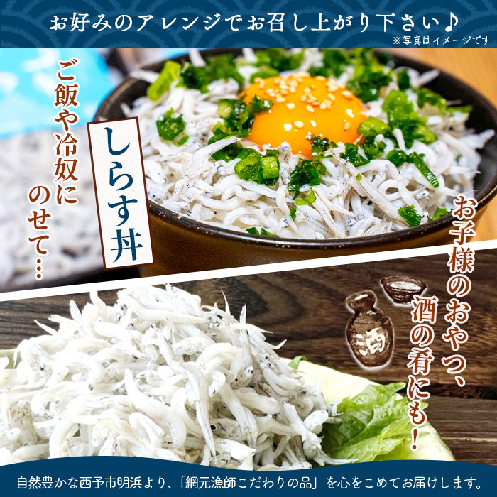 ＜釜揚げしらす 合計350g（70g×5袋）＞シラス ちりめんじゃこ 無添加 おにぎり 具材 しらす干し 天日干し セット ギフト 贈答 愛媛県 西予市