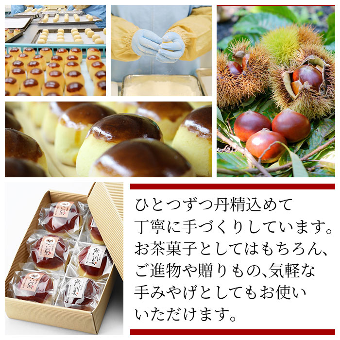 ＜栗まんじゅう2種セット「想い栗」と「想われ栗」 6個入り（各3個）＞お菓子 詰め合わせ 和菓子 くり マロン 和栗 お茶菓子 スイーツ 手土産 饅頭 白餡 渋皮煮 道の駅きなはい屋 城川ファクトリー 愛媛県 西予市