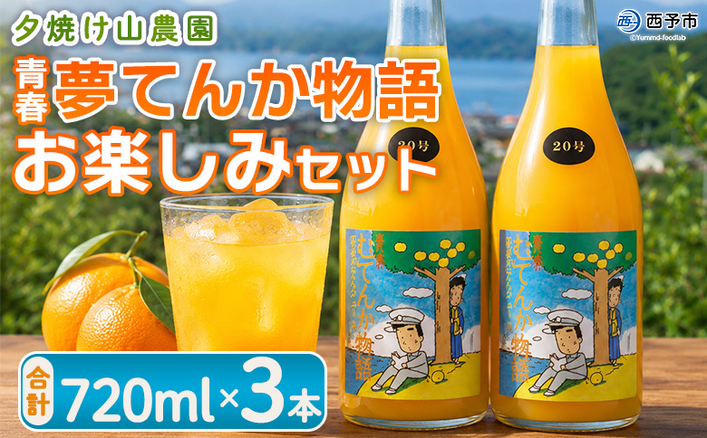 ＜青春 夢てんか物語 お楽しみセット 6本＞『1か月以内に順次出荷予定』ジュース みかんジュース 温州みかん うんしゅうみかん ミックス 柑橘 果物 みかん 蜜柑 ミカン おまかせ お任せ 詰め合わせ 詰合せ 夕焼け山農園 特産品 愛媛県 西予市【常温】