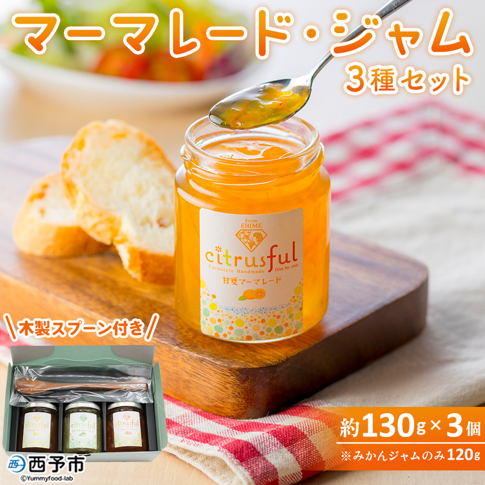 [マーマレード・ジャム 3種セット] 国産 愛媛県産 西宇和 マーマレード ジャム セット 3個 産地直送 季節のジャム みかん ミカン 果物 フルーツ 柑橘 オレンジ 蜜柑 手作り 果実 手作りジャム 小林果園 愛媛県 西予市
