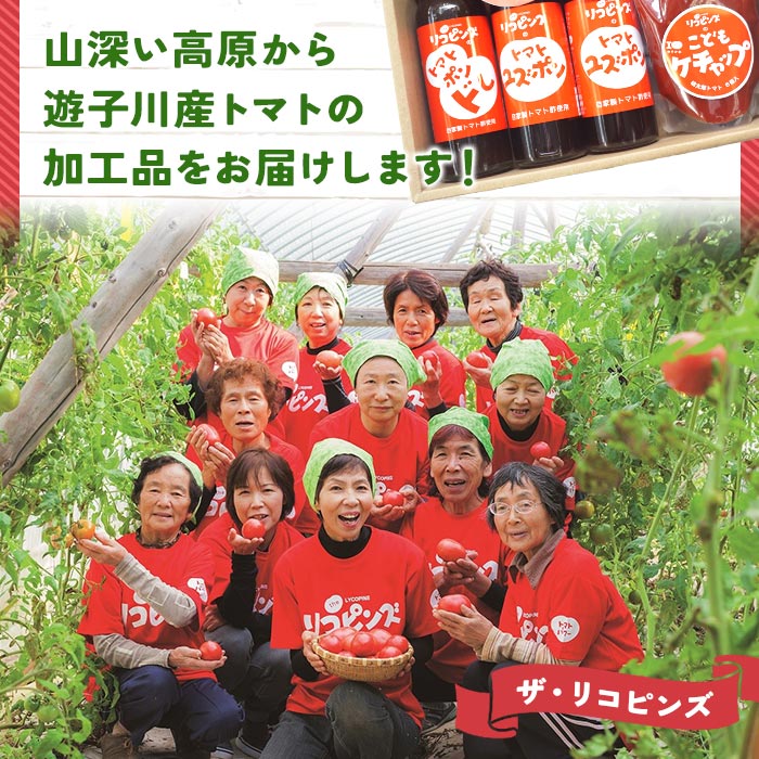 ＜リコピンズの王道セット（遊子川トマトの加工品）＞ とまと 野菜 ケチャップ 子供 ポン酢 完熟 トマトソース ドレッシング 調味料 詰め合わせ ギフト 国産 特産品 遊子川ザ・リコピンズ 愛媛県 西予市