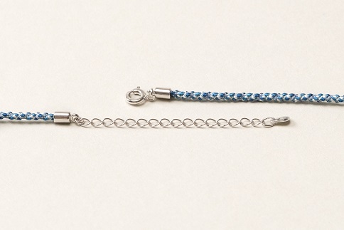 真珠とシルクのネックレス8.0mm　マルチカラー