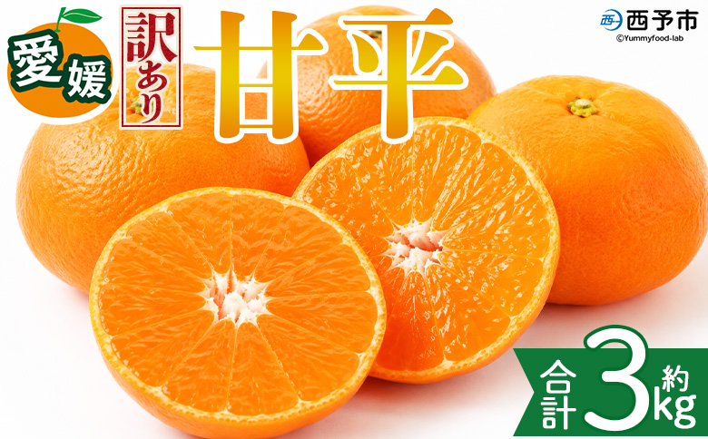 ＜【訳あり】愛媛県産 甘平 約3kg＞『2027年2月上旬～3月下旬迄に順次発送予定』 わけあり 訳アリ 甘い かんぺい みかん 蜜柑 訳あり 果物 くだもの フルーツ ミカン シャキシャキ 果汁 国産 株式会社三代目みかん職人 愛媛県 西予市【常温】