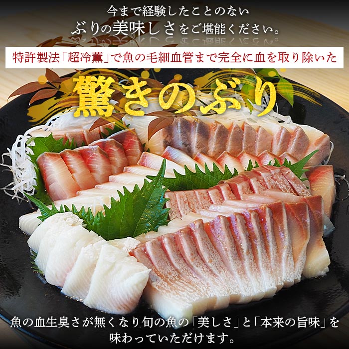 異次元の鮮度！宇和海産「超冷薫」冷凍ぶり ブロックカット（１kg）