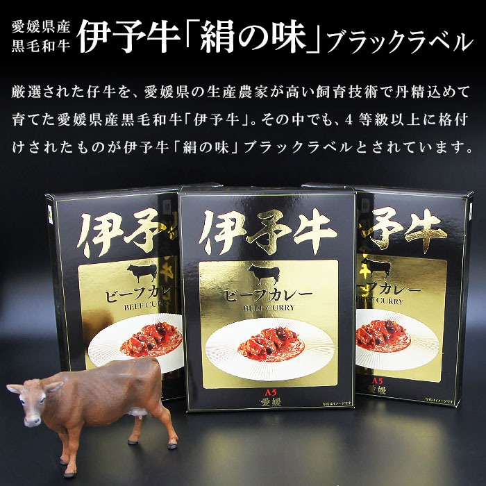 ＜伊予牛A5ビーフカレー 3個＞ 惣菜 レトルト 簡単調理 温めるだけ 加工品 キャンプ 夜食 アール・シー・フードパック 特産品 愛媛県 西予市