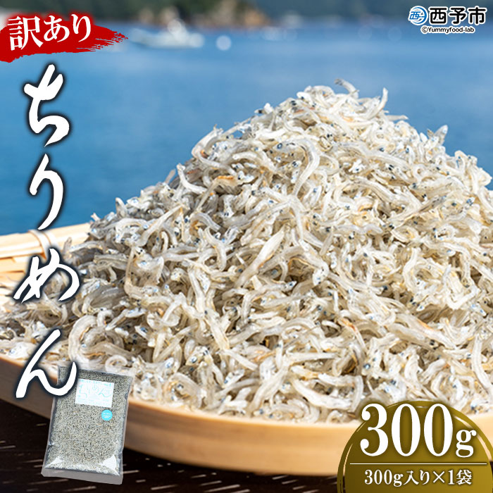 [訳あり ちりめん 300g入り 1袋] しらす シラス じゃこ 無添加 小魚 ご家庭用 愛媛県 西予市