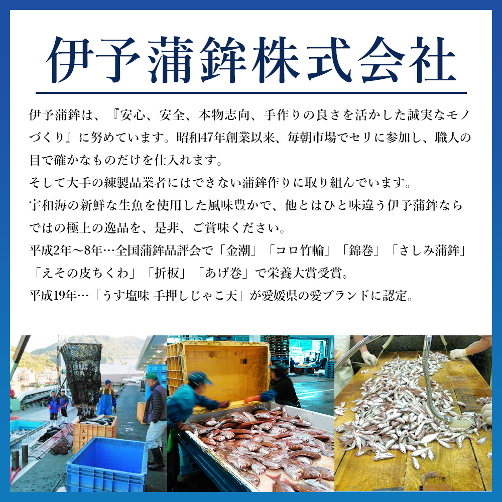 ＜魚の美味しさ最大限！いよかまの逸品詰め合わせ 4種＞ メインディッシュにも！じゃこてん セット 魚肉 練り物 鯛皮 すり身 ちくわ けずり蒲鉾 珍味 おつまみ 惣菜 おかず 郷土料理 特産品 伊予蒲鉾 愛媛県 西予市