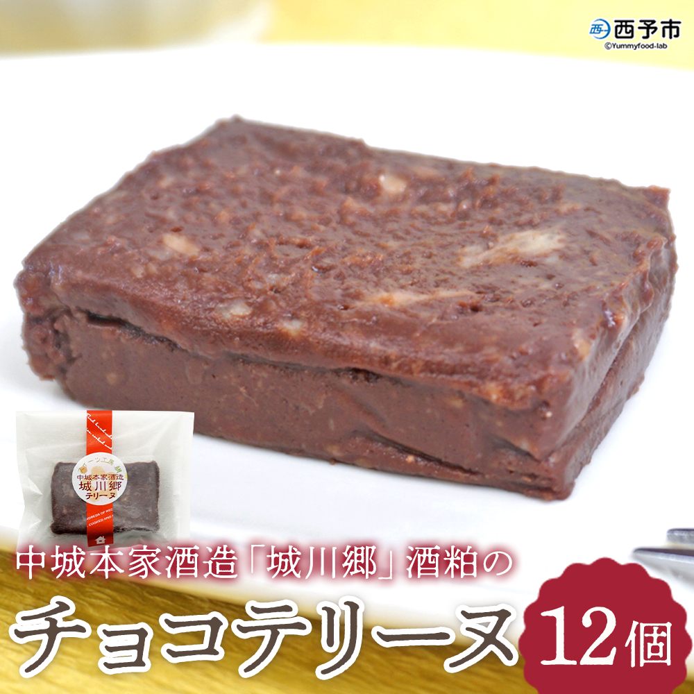 [中城本家酒造「城川郷」酒粕のチョコテリーヌ 12個] お酒 お菓子 焼き菓子 洋菓子 おやつ デザート お取り寄せ 詰め合わせ 個包装ギフト 愛媛県 西予市