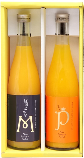 マルワフルーツ園芸　紅まどんなとはれひめジュース２本セット